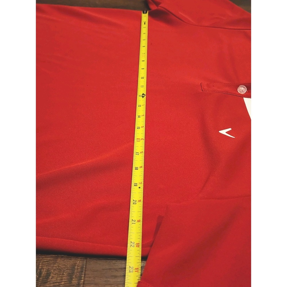 Callaway Men's Golf Polo Shirt, Size Large, Red, Short Sleeve, Breathable - Picture 6 of 7